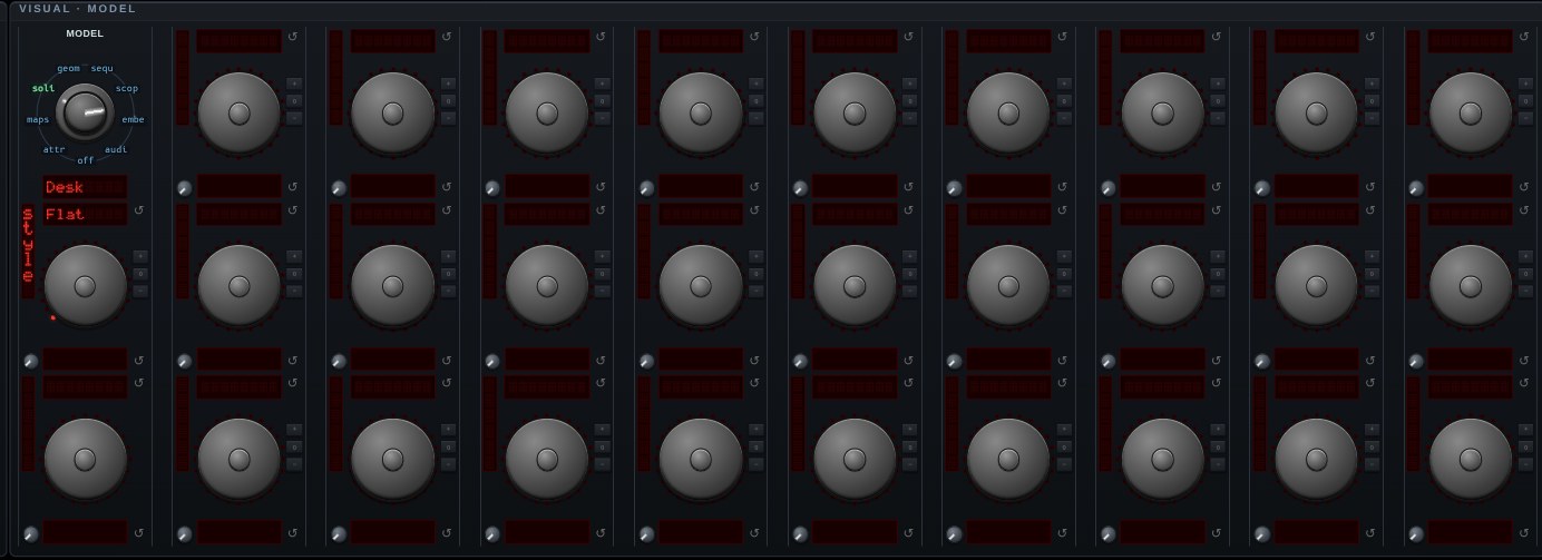 The parameter knobs for Desk